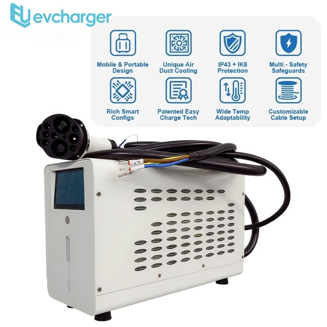 7kW Portable DC EV Charger CCS2 CCS1 for Electric Vehicle 200-220V With Smart Config and Safety Protection