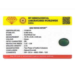 Gema Suelta de Corte Esmeralda de 2.8 Quilates para Joyería Fina - Circonia Cúbica Ovalada y Zafiro - Product Image 4