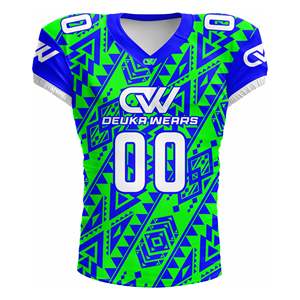 Maillot de football américain personnalisé en polyester sublimé, design sur mesure, pour entraînement, équipe personnalisée - Product Image 1