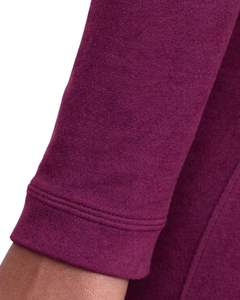 ชุดโยคะสองชิ้นสีแดงไวน์สำหรับผู้หญิง เสื้อครอปซิปและกางเกงขาบานเอวสูง ปักลายผึ้ง ชุดออกกำลังกาย ผลิตตามสั่ง - Product Image 6