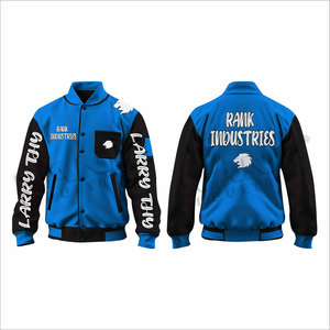 แจ็คเก็ตฤดูหนาวแบบ Letterman สำหรับผู้ชายรุ่นใหม่ล่าสุด พร้อมปกตั้งและโลโก้ด้านหน้า ระบายอากาศได้ดี เป็นมิตรกับสิ่งแวดล้อม ดีไซน์ปรับแต่งได้ - Product Image 3