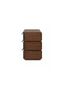 Modern Solid Teak Wooden 3-<b>Drawer</b> <b>Chest</b> Minimalist Bedroom Furniture Floor Mount Durable Home Storage Cabinet - Product Image 3