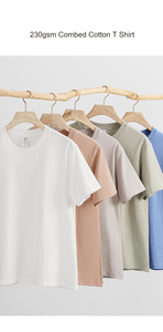 T-shirt personnalisé en coton 100% pour homme, coupe classique unisexe, col rond, manches courtes, respirant, tricoté, design uni, décontracté, été - Product Image 6