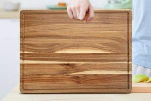 Tabla de Cortar Rectangular de Madera de Acacia Premium de 1.3 cm de Grosor, Fácil de Limpiar - Product Image 2