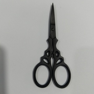 Stainless Steel Straight Blade Trimming Scissors for <b>Beard</b> & Mustache <b>Care</b> Right-Handed Sharp Blade Steel Handle - Product Image 6