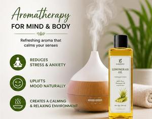 Huile Essentielle de Citronnelle Pure Naturelle Pressée à Froid Fraîche pour Aromathérapie, Fabrication Cosmétique, Soins de la Peau, Soins Personnels, Beauté et Plus Encore - Product Image 3