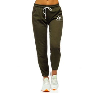 Pantalones de Jogger informales de algodón para mujer al por mayor de OEM estilo Hip Hop ajustados con frente plano y ajuste holgado - Product Image 1