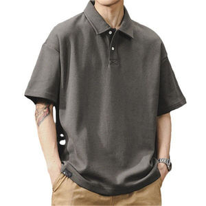 เสื้อยืดคอกลมแขนสั้นผู้ชายทรงปกติ ดีไซน์เรียบง่ายทันสมัย ใส่ได้หลายโอกาส เหมาะสำหรับฤดูร้อน ผ้าถักเนื้อแน่น - Product Image 5