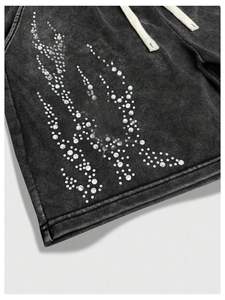 Ensemble short deux pièces pour homme personnalisé OEM, imprimé par transfert thermique, en tissu éponge, avec t-shirt et short en coton à séchage rapide - Product Image 3