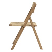 Chaise de salle à manger pliante en teck massif durable et moderne avec assise et dossier en rotin tressé pour l'intérieur et l'extérieur, meubles de salon