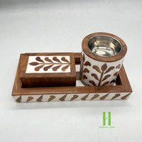 MEILLEUR PRIX Brûleur d'encens Mubkhar en résine époxy et bois d'acacia fait main, brûleur de Bakhoor arabe, décoration de maison pour le Ramadan