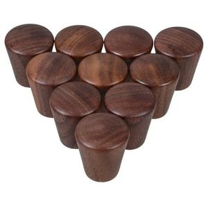 Juego de tiradores y pomos de madera para muebles, diseño moderno, hechos a mano, ligeros, para puertas, entrada, cocina, decoración duradera para interiores - Product Image 1