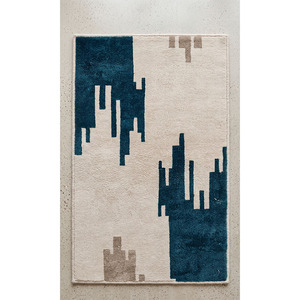 Tapis persans abstraits tuftés à la main en laine/viscose, grand format, personnalisés, écologiques, lavables, antidérapants, avec envers hautement noué, vente en gros - Product Image 1