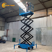 Plateforme élévatrice mobile à ciseaux électrique 220V de 7 m à faible encombrement, élévateur hydraulique mobile pour le nettoyage