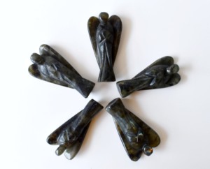 Ángeles de Labradorita Tallados en Cristal Natural de Color Gris, Estilo Europeo, para Arte y Coleccionismo - Product Image 4