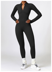 Combinaison de yoga pour femme, taille haute, bleu uni, sans manches, dos nu, effet push-up, bretelles spaghetti, coupe ajustée - Product Image 6
