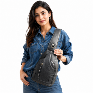 Best Seller New Arrival Stylish Unisex Genuine Leather Shoulder Travel Bag <b>Handbag</b> Multi Uses Money Bag Stylish Useful Bags - Product Image 3
