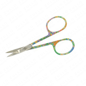 Ciseaux à ongles argentés avec manche recouvert de papier multicolore, outil de manucure professionnel de haute qualité en acier inoxydable tranchant - Product Image 5