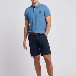 Custom New Summer Men's Casual Knitted <b>T</b>-<b>Shirt</b> Solid Short-Sleeved <b>Half</b>-<b>Sleeve</b> Top Dark High-Anti-Pilling for Knit Polo <b>Shirt</b> - Product Image 3