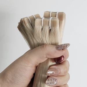 Extensions de cheveux humains Remy de qualité supérieure, 100 % vierges, qualité supérieure, fabriquées au Vietnam, avec cuticules intactes, à bandes adhésives - Product Image 4