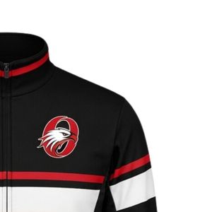 <b>Men</b> Black Red Hockey Activewear <b>Jacket</b> Polyester Sports <b>Jacket</b> Athletic Training Wear Team Apparel Outdoor Game Performance - Product Image 5