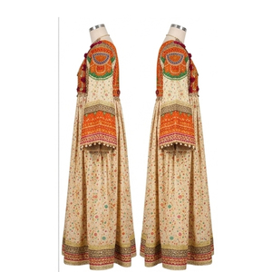 Vestido Tradicional Étnico Vintage Afgano Kuchi, Vestido de Boda Pakistaní, Ropa de Fiesta Multicolor, Vestido Afgano Kuchi - Product Image 4