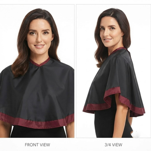 Cape de coiffeur imperméable réglable en coton personnalisée pour salon de coiffure - Product Image 3
