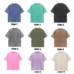 เสื้อยืดทรงโอเวอร์ไซส์สไตล์เรโทร ยูนิเซ็กส์ ผ้าคอตตอน ทรงบ็อกซี่ ฟอกสีแบบแอซิดวอช คุณภาพพรีเมียม ไหล่ตก สไตล์ลำลอง แฟชั่นสตรีทแวร์ - Product Image 2