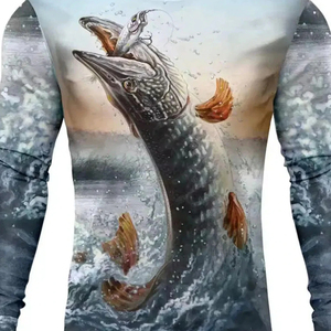 เสื้อยืดตกปลา OEM 2026 รุ่นใหม่ พิมพ์ลายตามสั่ง ผ้าโพลีเอสเตอร์ 100% ทรงเข้ารูป แขนยาว ระบายอากาศดี ป้องกันรังสียูวี UPF 50+ ราคาดีที่สุด - Product Image 5