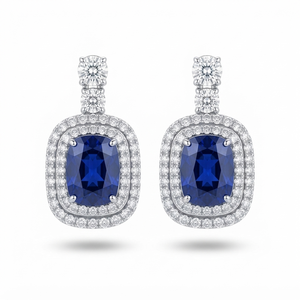 Pendientes Clásicos de Oro Amarillo con Diamantes Cultivados en Laboratorio, Colgantes y de Estilo Lágrima, para Uso Diario, Joyería Certificada - Product Image 1