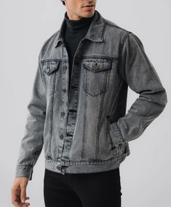 Veste en jean personnalisée pour homme, style décontracté, boutonnée, streetwear, vêtement d'extérieur en coton, fabricant de vêtements OEM ODM - Product Image 1