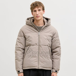 Blouson matelassé streetwear pour homme, à capuche, imperméable, coupe-vent, personnalisé, pour le printemps, style universitaire, pour moto, en duvet de canard - Product Image 1