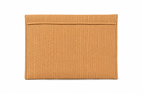 Pochette simple en jute avec motif feuille et fermeture à rabat – Étui de protection durable