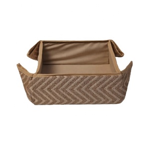 Unidades de almacenamiento de pan de tela redonda cuadrada personalizada, cesta de pan decorativa Lux de algodón aprobada por GOTS para agregar elegancia a sus mesas - Product Image 5