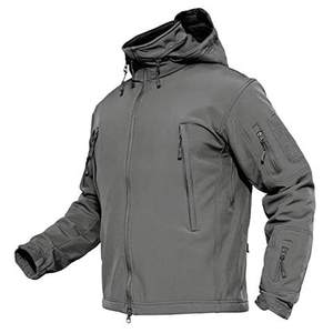Veste softshell imperméable et coupe-vent pour homme, col montant en toile, fermeture éclair, légère, pour sports de plein air, hiver - Product Image 5