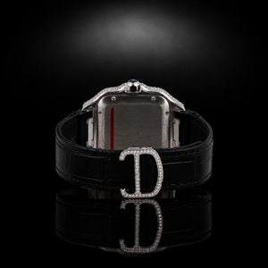 Reloj de pulsera con incrustaciones parciales de moissanita VVS, de fábrica al por mayor, ideal para regalo, pasa la prueba del diamante - Product Image 4