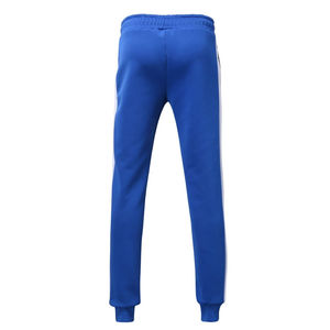 Ensemble de survêtement premium pour homme bleu roi à capuche avec rayures blanches, coupe ajustée, pour la gym et le sport, fabricant OEM ODM avec logo personnalisé - Product Image 4