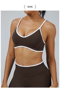 Customizable Women's Seamless Yoga Bra Quick Dry Breathable Fitness Sports Bra Halter Back Front Lightweight Gym Bra OEM - Product Image 5