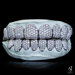 Grillz dentaire personnalisé en moissanite taille princesse, plaqué or 14 carats sur argent 925, style Hip Hop, pour les fêtes - Product Image 4