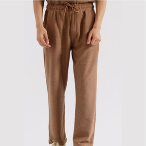 Wholesale <b>Polyester</b>/Cotton Men's Custom Design Baggy Oversized Sweatpants Wide Leg Casual Fit Washed Embroidery Heavyweight - Product Image 1