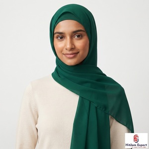 Luxury Chiffon Hijab Scarf Soft <b>Silk</b> Feel <b>Head</b> <b>Wrap</b> Shawl Custom Branding OEM ODM Private Label Supplier - Product Image 2