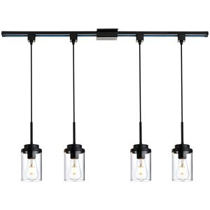 Lampada a Sospensione a 4 Luci Tipo H con Binario da 39,4 Pollici, Illuminazione a Soffitto Sospesa, Include Lampadari e Luci Pendenti - Product Image 2