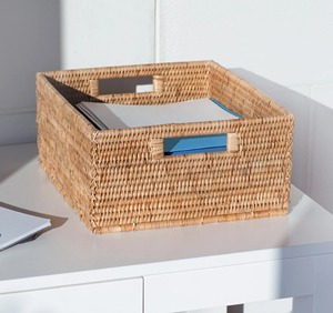 Cesta rectangular familiar de ratán, cesta de almacenamiento hecha a mano, venta al por mayor, ecológica, hecha en Vietnam - Product Image 5
