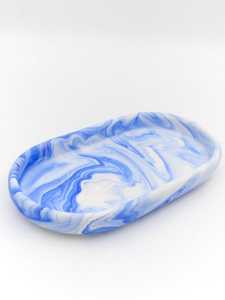 Elegant Eco-Friendly Handmade Resin <b>Tea</b> <b>Tray</b> with Gold Finish Handles for Luxury Presentation - Product Image 4