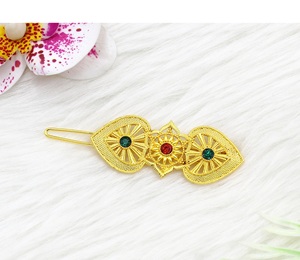 Pince à cheveux de luxe plaqué or broche en épingle à cheveux brillante pour femmes accessoire de mode pour dames et filles accessoires de cheveux - Product Image 5