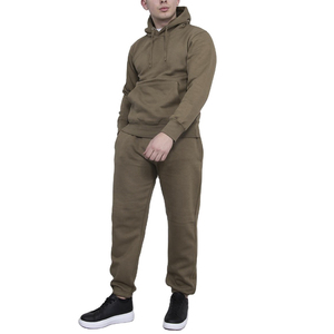 Men's <b>Navy</b> Blue Hooded Tracksuit Drawstring Closure Lightweight Nylon/Cotton Casual Sportswear Joggers Side Pockets Regular Fit - Product Image 4