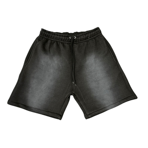Shorts en velours délavé pour homme, avec cordon de serrage, taille élastique, style streetwear décontracté, multicolores, vente en gros, logo personnalisé OEM - Product Image 5