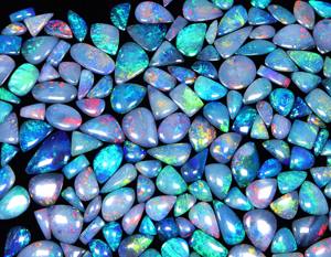 Gema de Ópalo Doble Australiano Natural, Cabujón Verde Increíble con Fuego Azul, Piedra Suelta Lisa para Joyería, Mayorista de Gemas - Product Image 3