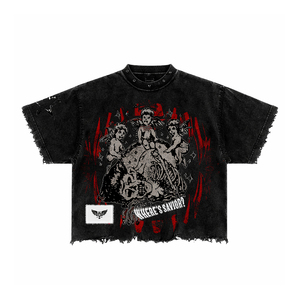 T-shirt graphique vintage surdimensionné personnalisé 2026 unisexe streetwear en coton délavé marron effet vieilli style punk - Product Image 4