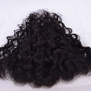 Mèches péruviennes naturelles ondulées 13X4 avec lace closure, cheveux humains vierges naturels péruviens bruts non traités avec lace closure - Product Image 1